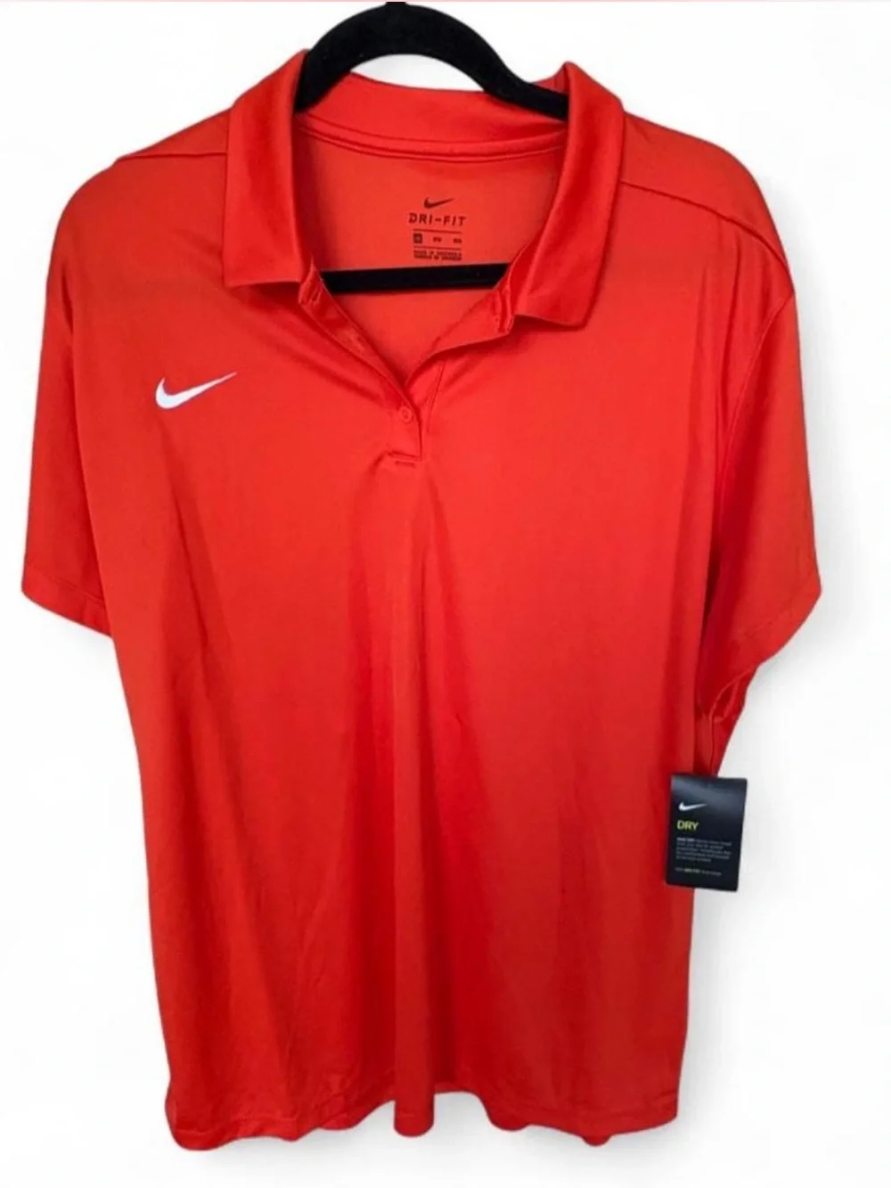 Nike Red Dri-FIT Polo Top